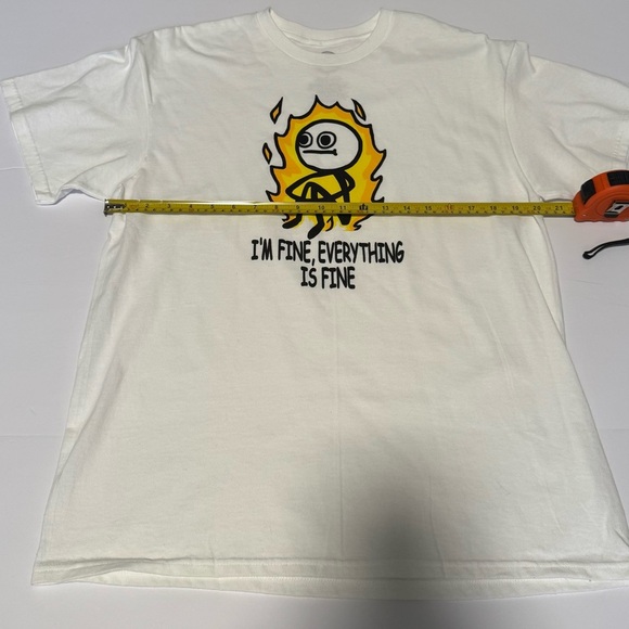 DOM I’m fine everything is fine men’s T shirt - Picture 7 of 8